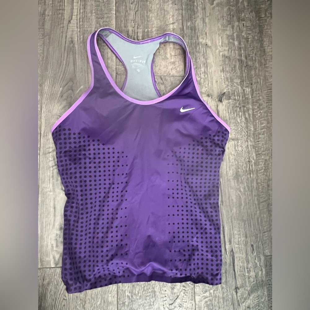 Nike Purple Dotted Athletic Tank